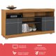 Rack Para Tv Até 42 Polegadas 2 Portas Yara Noce Milano/preto Fosco - Colibri