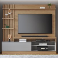 Estante Para Tv Até 65 Polegadas Maceió 1 Porta Freijó/cinza Fosco - Colibri