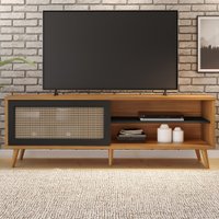 Rack Para Tv Até 60 Polegadas 1 Porta Freijó Trend/preto Nt1175 - Notável