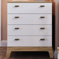 Cômoda Infantil Favo De Mel 4 Gavetas Itapuã/branco - Completa Móveis