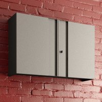 Armário Aéreo Cozinha Multibox 2 Portas Cinza/preto - Telasul