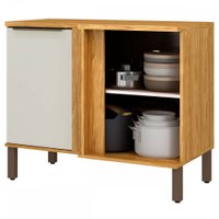 Balcão De Cozinha Para Canto Verace 1 Porta 1 Prateleira Marrocos/off White - Mx Móveis