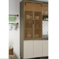 Cristaleira évelin 4 Portas 4 Prateleiras Duna/cristal - Henn