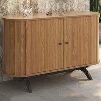 Balcão Buffet 2 Portas 1 Prateleira 100% Mdf Freijo/preto Fosco Tb289 - Dalla Costa