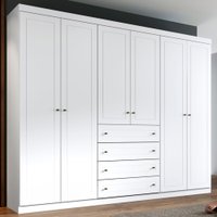 Guarda-roupa Casal Mississipi 6 Portas 4 Gavetas Branco Hp - Henn