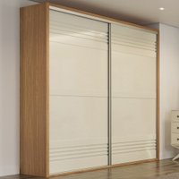 Guarda-roupa Casal 2 Portas 2 Gavetas 100% Mdf Freijo/off White Tw602 - Dalla Costa