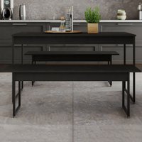 Mesa De Jantar 4 Lugares Tub Preto ônix - Compace