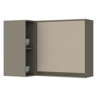Armário Aéreo Cozinha De Canto Reto 1 Porta Connect Duna/cristal C58 - Henn