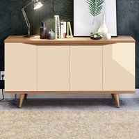 Balcão Buffet Grace 4 Portas Off White/noce 050.454 - Casa D