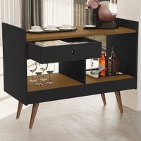 Aparador Luxo 1 Gaveta Preto/nature 4064 - Jb Bechara