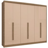 Guarda-roupa Casal 6 Portas 6 Gavetas Nogueira/macadamia N566 - Kappesberg