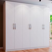 Guarda-roupa Casal 6 Portas Romeu Branco - Panorama Móveis