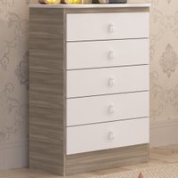 Cômoda Infantil 5 Gavetas Fresno/branco 1340 - Percasa