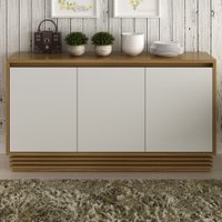 Balcão Buffet 3 Portas 1 Gaveta Natural/off White Bb2610 - Tecno Mobili