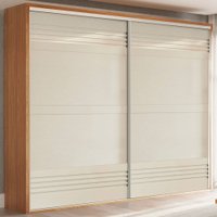 Guarda-roupa Casal 2 Portas 4 Gavetas 100% Mdf Freijo/off White Tw603b - Dalla Costa