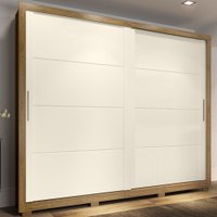 Guarda-roupa Casal Palace 2 Portas 4 Gavetas Rústico/off White - Henn