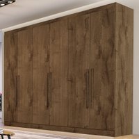 Guarda-roupa Casal Oslo 6 Portas 4 Gavetas 100% Mdf Brauna - Madermaques