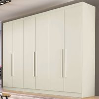 Guarda-roupa Casal Oslo 6 Portas 4 Gavetas 100% Mdf Off White - Madermaques