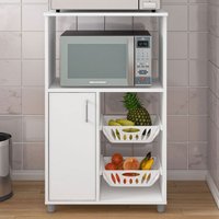 Armário De Cozinha Para Forno Pompeu Com Fruteira 1 Porta Branco - Pnr Móveis