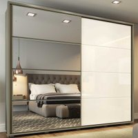 Guarda-roupa Casal Cavic 2 Portas 6 Gavetas Duna/off White - Henn