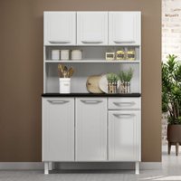 Cozinha De Aço Compacta Smart 6 Portas 1 Gaveta Branco - Telasul