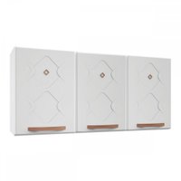 Armário Aéreo Cozinha Em Aço Mirage New 3 Portas Branco - Telasul