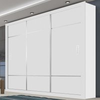 Guarda-roupa Casal Lotse 3 Portas De Correr 4 Gavetas Nevada - Carioca Móveis