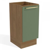 Balcão De Cozinha Botanic 1 Porta Nogueira Fosco/verde Oliva - Kappesberg