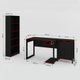 Quarto Gamer 3 Peças Com 1 Mesa, 1 Estante Para Livros E 1 Armário Para Escritório Toronto Preto/vermelho - Pnr Móveis