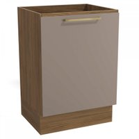 Balcão De Cozinha Botanic 60 Cm 1 Porta Nogueira/fendi Fosco - Kappesberg