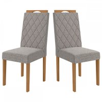 Cadeiras Kit 2 Cadeiras Cinza Mesclado Cad152ea - Kappesberg