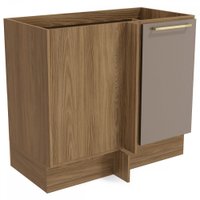 Balcão De Cozinha Botanic 98 Cm 1 Porta Nogueira/fendi Fosco - Kappesberg