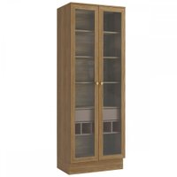 Cristaleira Botanic 80 Cm 2 Portas 1 Gaveta Nogueira/fendi Fosco - Kappesberg
