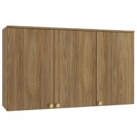 Armário Aéreo Cozinha Botanic 120 Cm 3 Portas Nogueira Fosco - Kappesberg