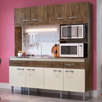 Cozinha Compacta Luisa 8 Portas 1 Gaveta Itaúba/off White - Irm Móveis