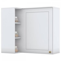 Armário Aéreo Cozinha Canto Nova York 1 Porta 2 Prateleiras Branco Hp - Henn