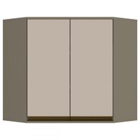 Armário Aéreo Cozinha 79 Cm Connect Oblíquo 2 Portas 100% Mdf Duna/cristal - Henn