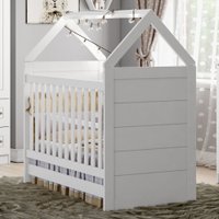 Berço Americano Montessoriano 2 Em 1 100% Mdf Branco Hp - Henn