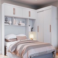 Guarda-roupa Casal Modulado Berlim 6 Portas 4 Gavetas Branco - Doripel