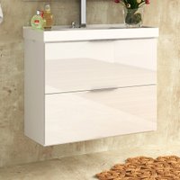 Armário De Banheiro Pietra 3 Gavetas 100% Mdf Branco - Móveis Bosi
