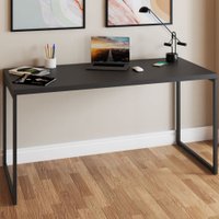 Mesa Escrivaninha Industrial Aço 150 ônix/preto - Panorama Móveis
