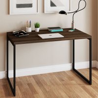 Mesa Escrivaninha Industrial Aço 120 Carvalho Dark/preto - Panorama Móveis