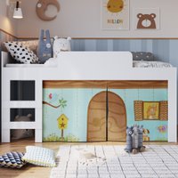 Cama Infantil Com Cabaninha Alegria Branco Cm088 - Art In Móveis