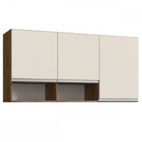 Armário Aéreo Cozinha Athena 3 Portas Itauba/off White - Irm Móveis