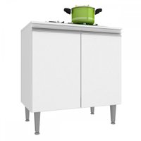 Balcão De Cozinha Athena 2 Portas 1 Prateleira Branco - Irm Móveis