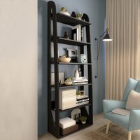 Estante Para Livros Floripa 5 Prateleiras Preto - Artely
