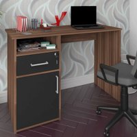 Mesa Escrivaninha Hall 1 Porta 1 Gaveta Ipê/preto - Artany