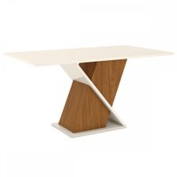 Mesa De Madeira Fiorella Nature/off White - Henn