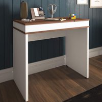 Mesa Escrivaninha Mind 2 Portas Ipê/branco - Artany