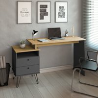 Mesa Escrivaninha Plus 2 Gavetas Olmo/grafito 006100 - Artany